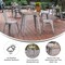 Flash Furniture 23.75 SQ Dining Table Brown Poly Top/Silver Frame JJ-T14619-60-BRSL-GG - alternate 8